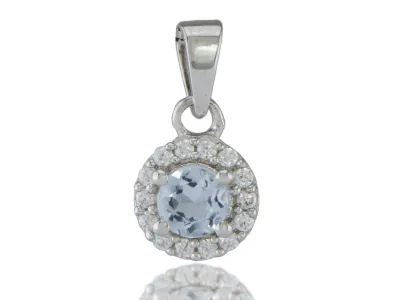 Сребърна висулка с Аквамарин