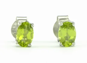 Сребърни обици с Перидот